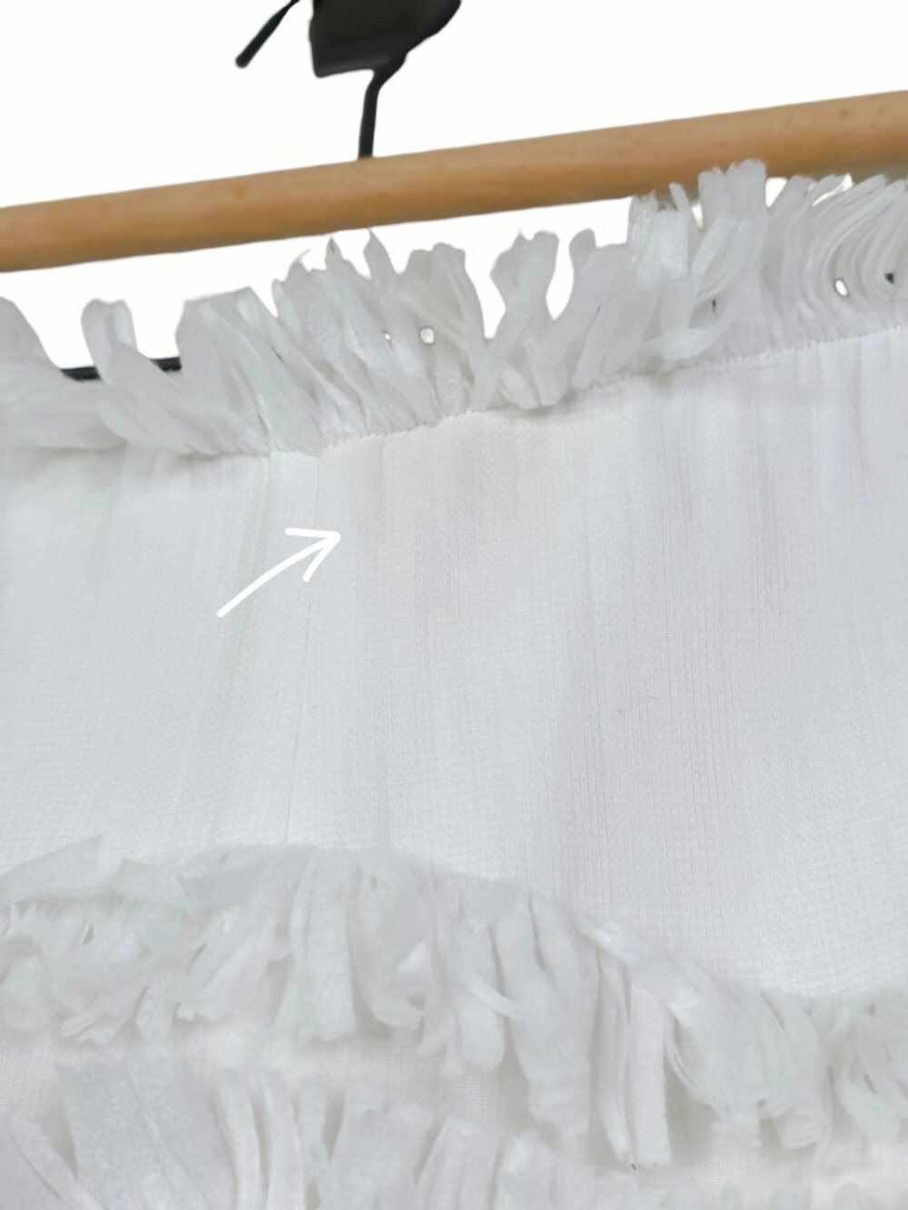 Alexis Fione Dress White Raffia Fringe Strapless‎ Mini Size L - Picture 10 of 14